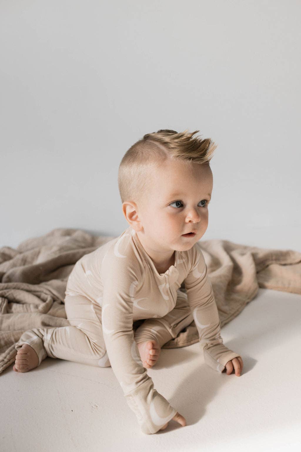Forever French Baby Bamboo Zip Pajamas- Luna