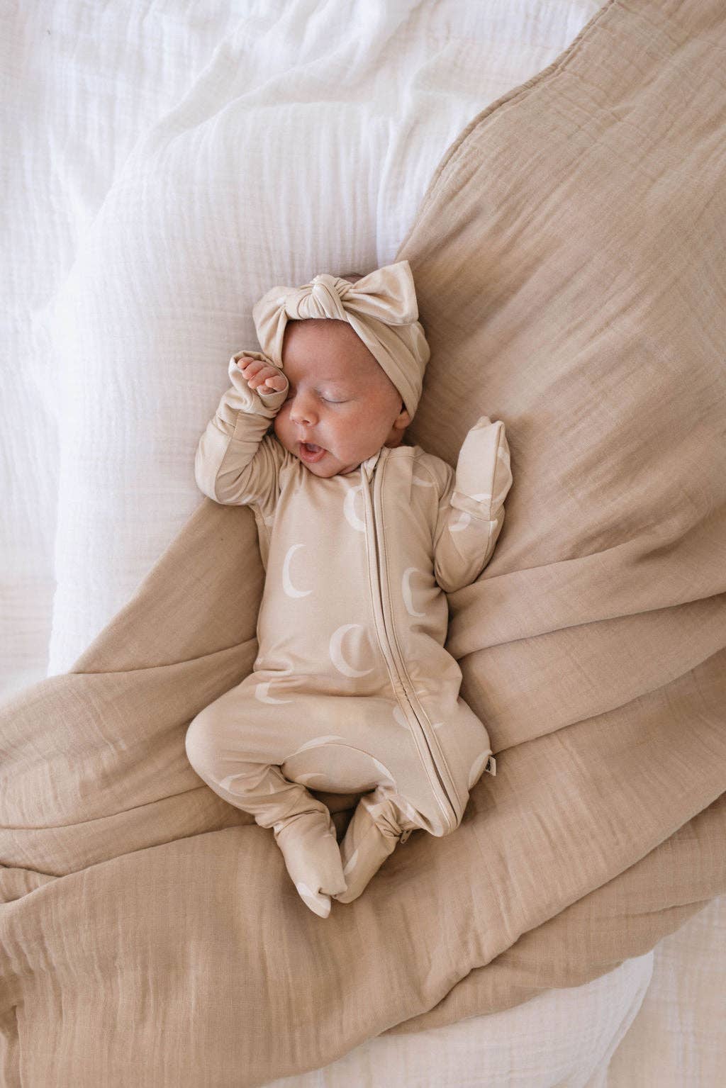 Forever French Baby Bamboo Zip Pajamas- Luna