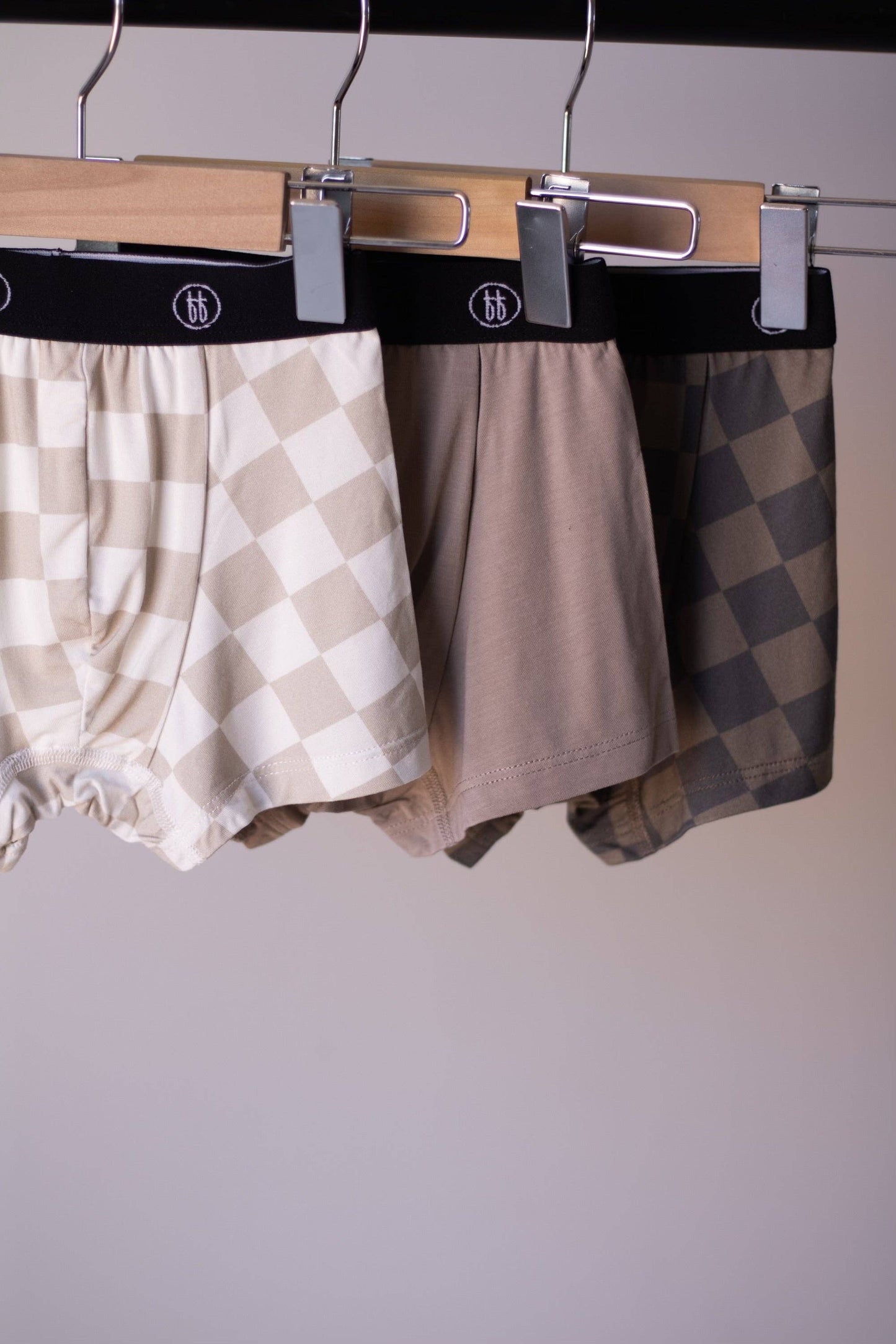 Forever Franch Baby Bamboo Boxers (3 Pack) | Checkerboard & Faded Brown Checkerboard