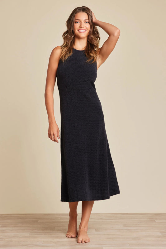 Barefoot DreamsCozyChic Ultra Lite® Pointelle Tank Dress- Black