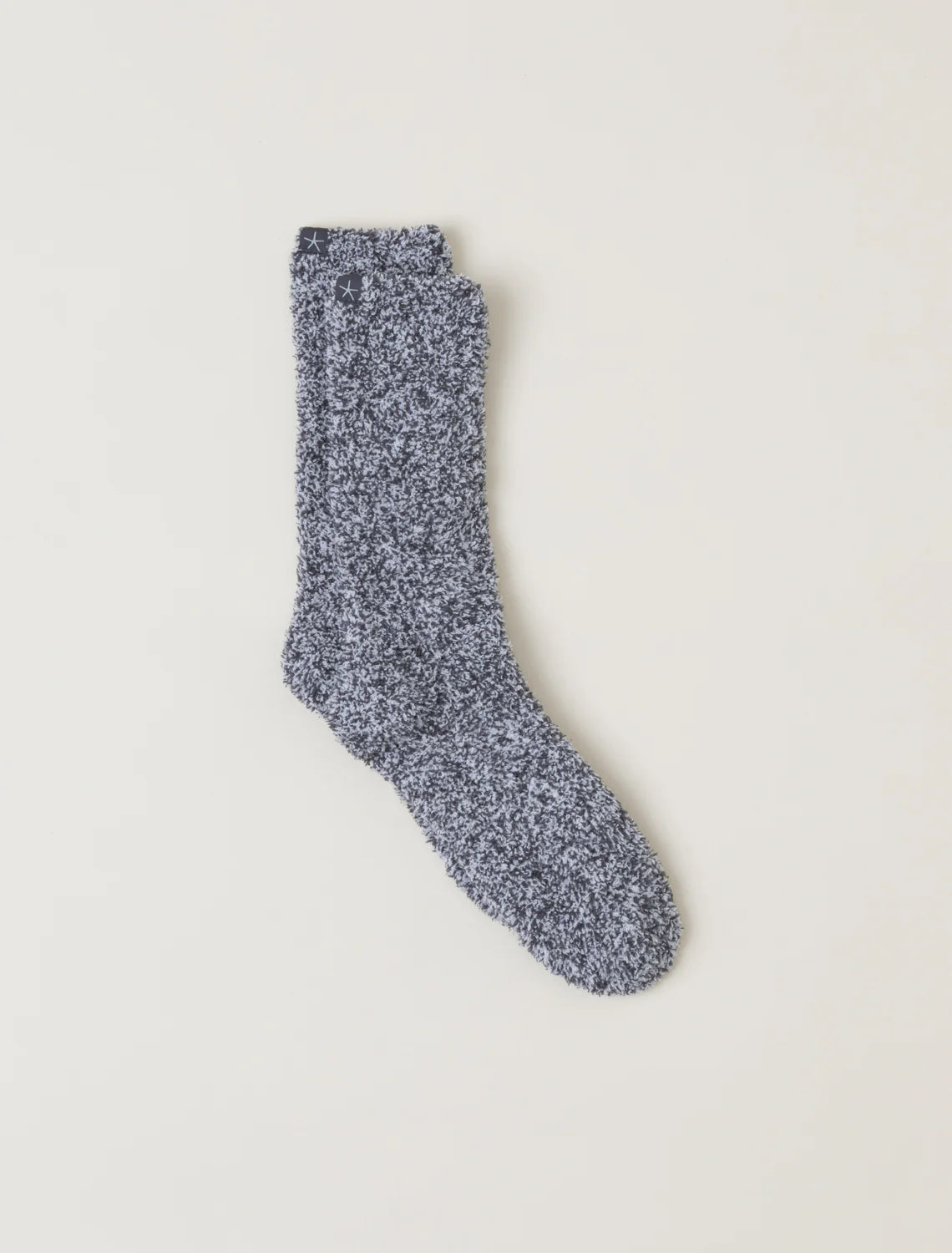 Barefoot Dreams CozyChic Heathered Men's Socks- Slate Blue/ White