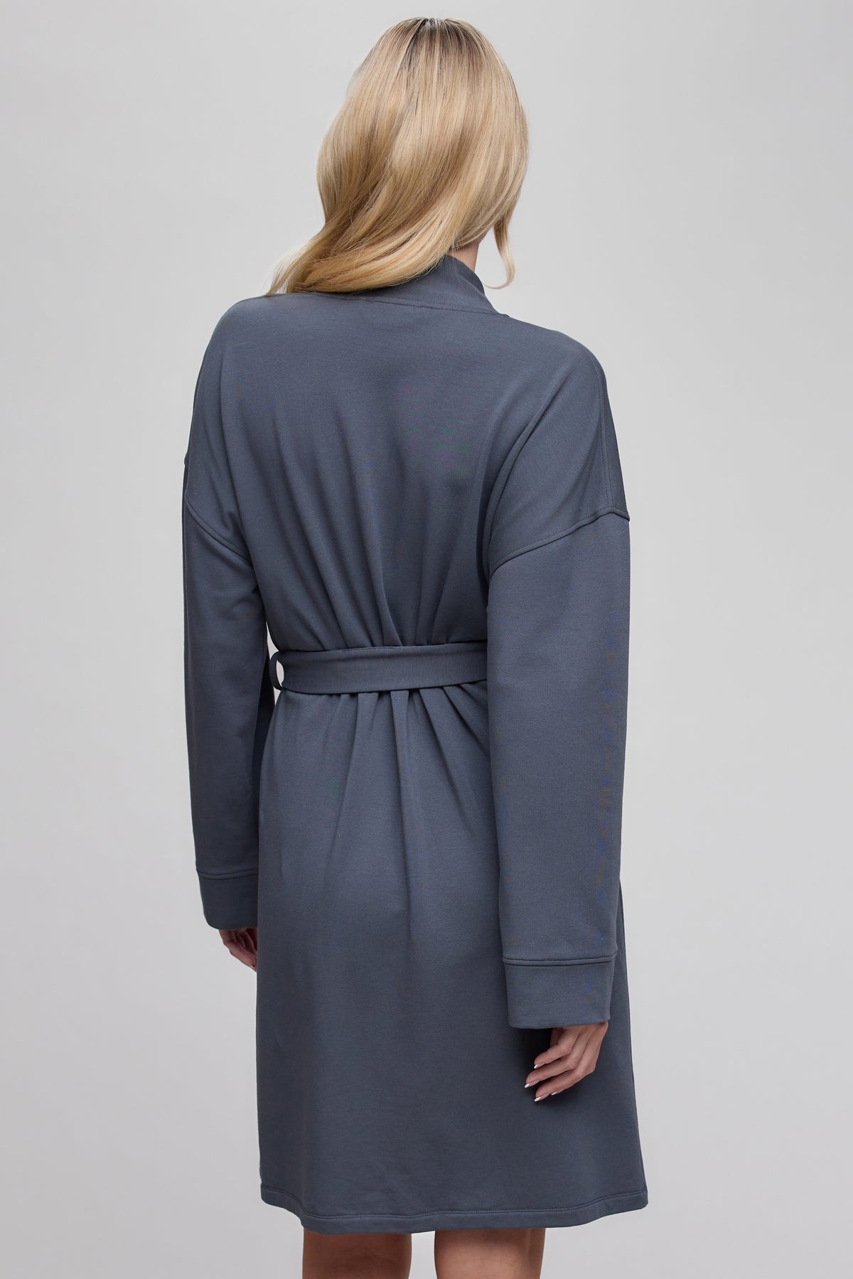 Barefoot Dreams Brushed Luxe Lounge Robe-Slate Blue