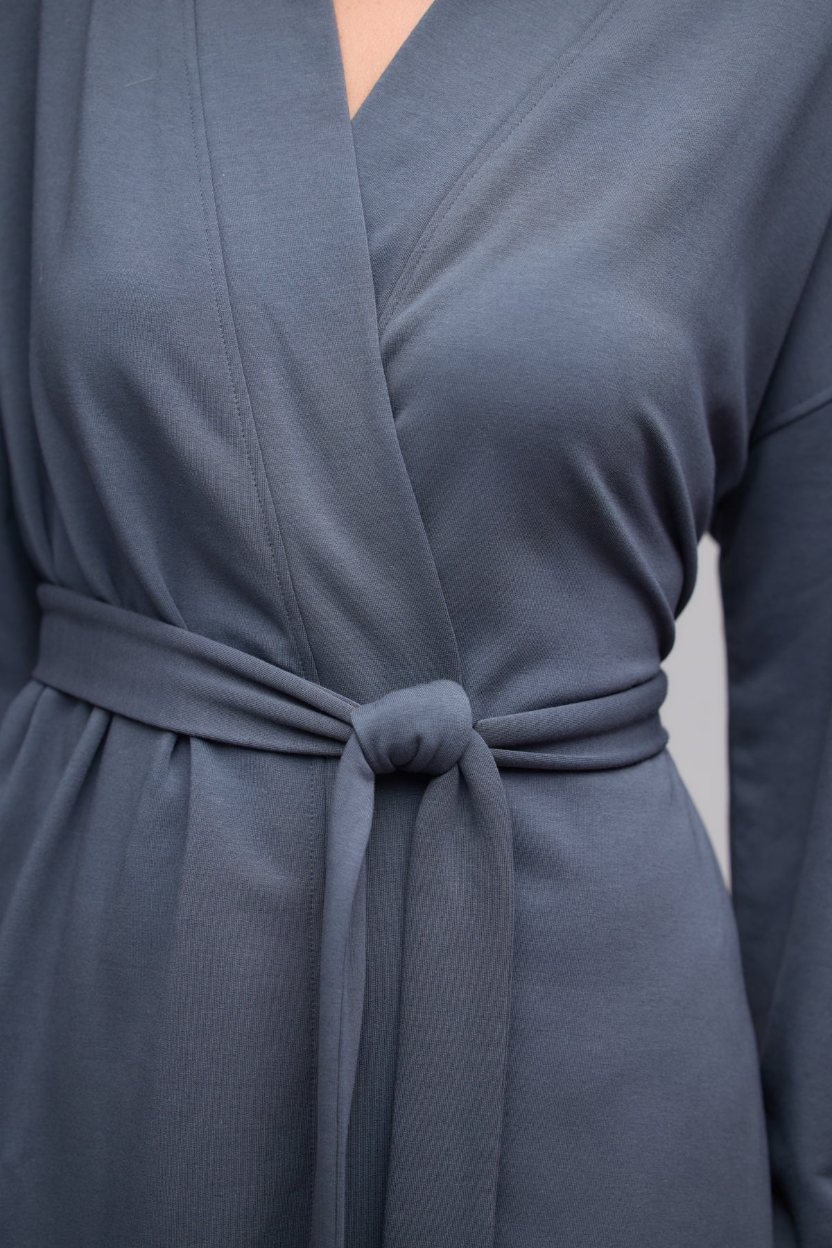 Barefoot Dreams Brushed Luxe Lounge Robe-Slate Blue