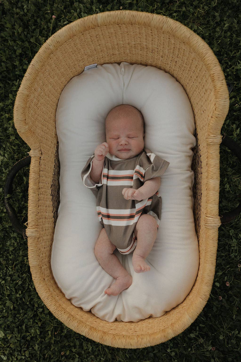 Forever French Baby Short Sleeve Romper | Sedona Stripe