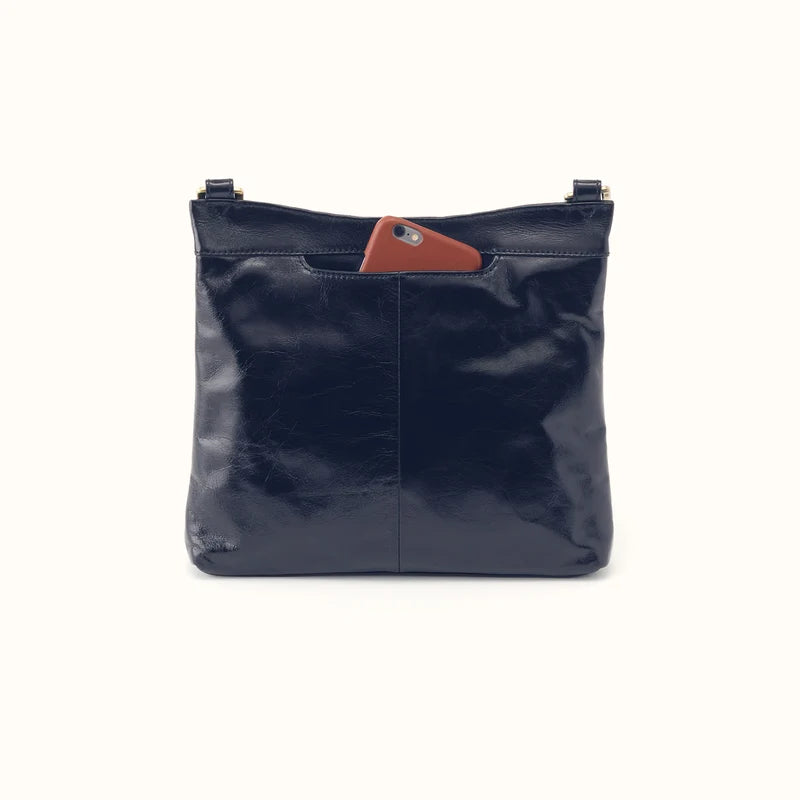 Hobo Cambel Crossbody in Polished Leather - Ink Navy