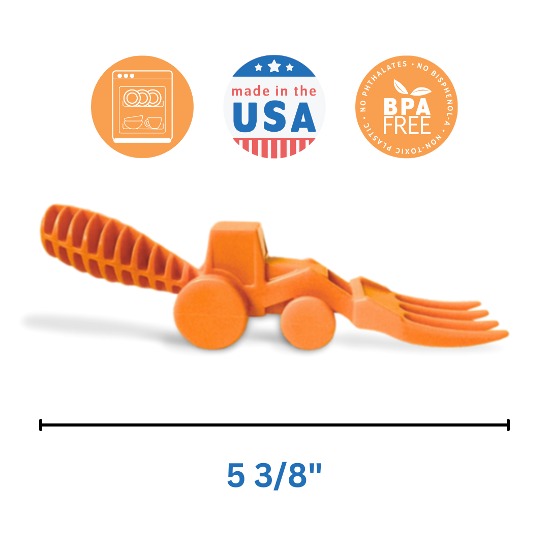 Set of 2 Tractor Utensils: Orange