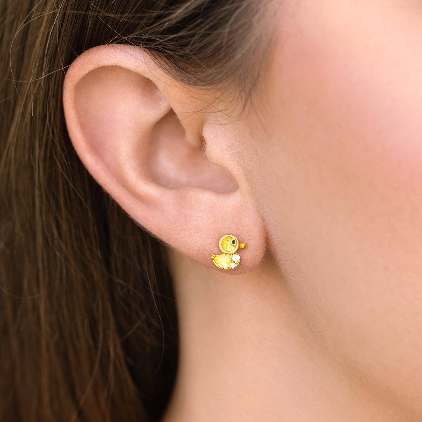 Girls Crew Rubber Ducky Studs