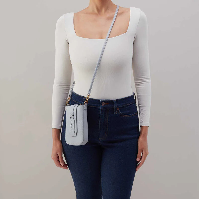 HOBO Expedition Phone Crossbody in Pebble Leather- Indigo Cloud