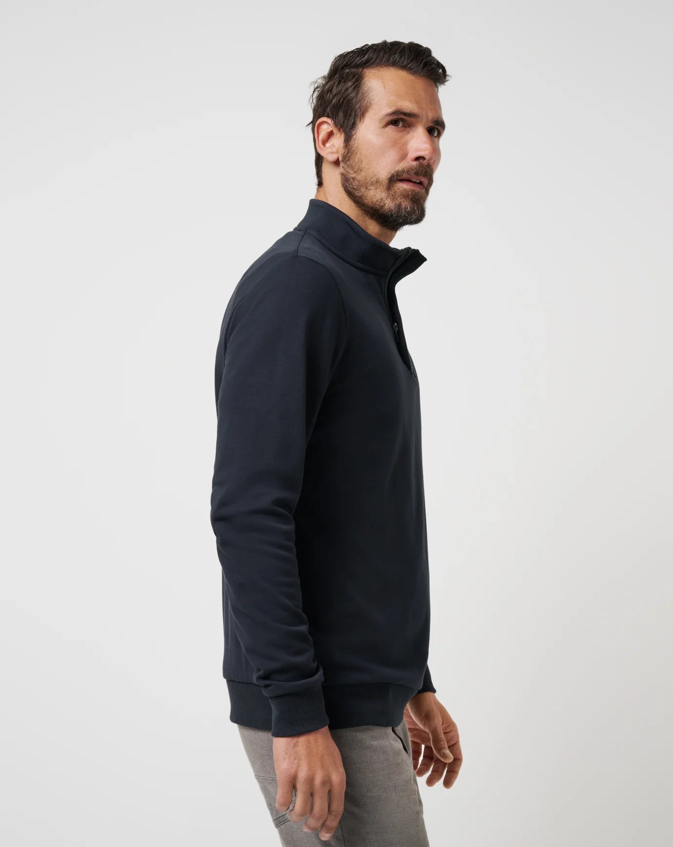 Travis Mathew Cloud Quarter Zip 2.0- Black