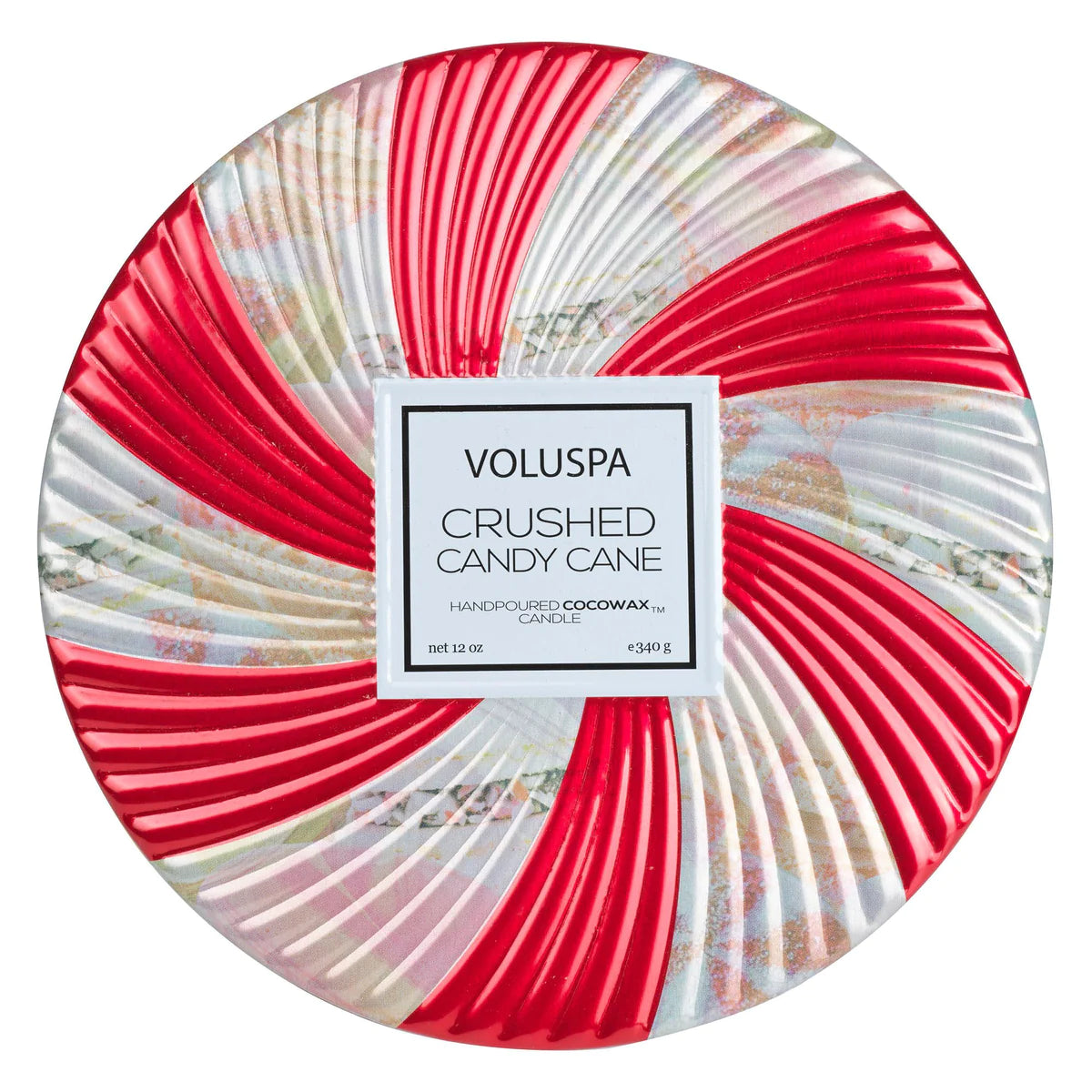 Crushed Candy Cane- 3 Wick Tin