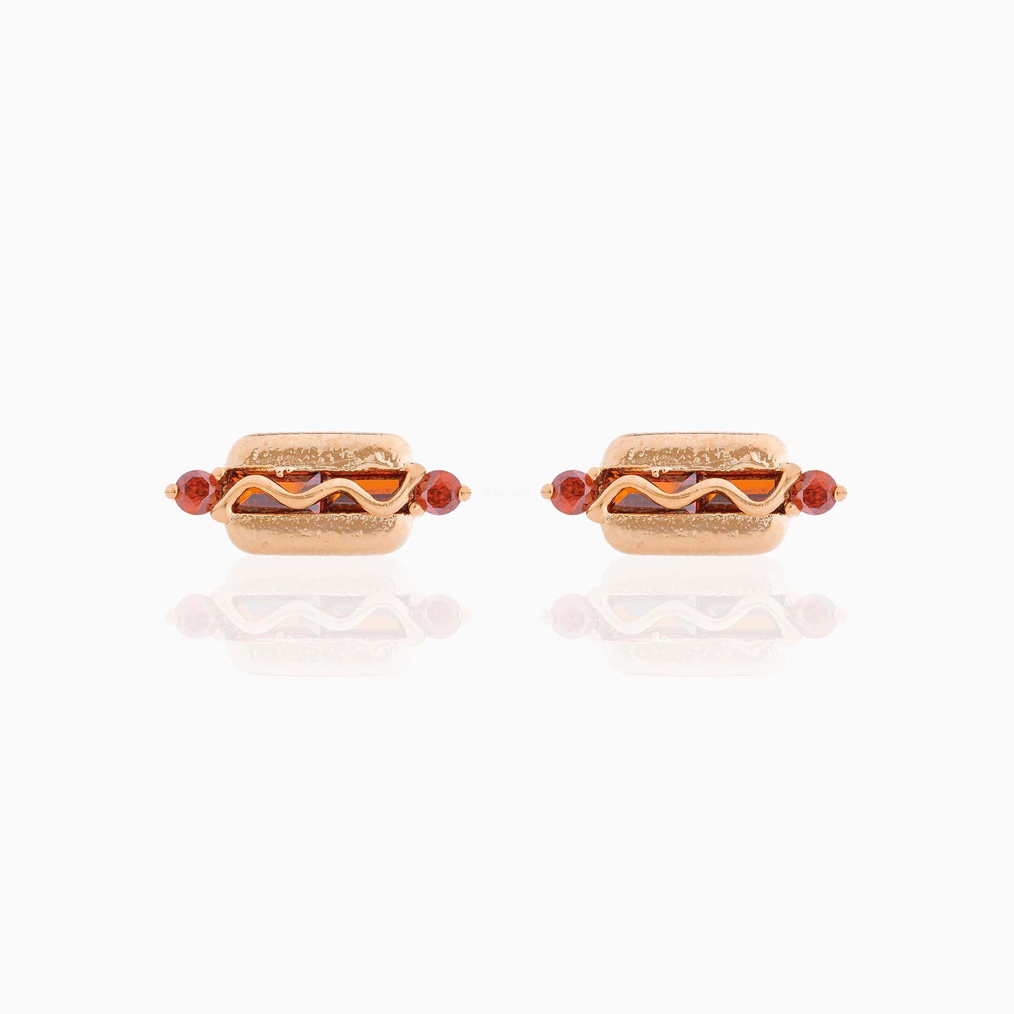 Girls Crew Hot Dog Studs: Silver