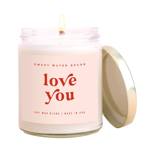 Love You 9 oz Soy Candle - Home Decor & Gifts