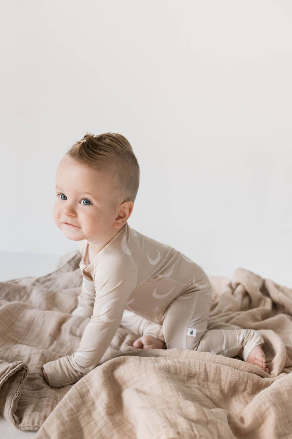 Forever French Baby Bamboo Zip Pajamas- Luna
