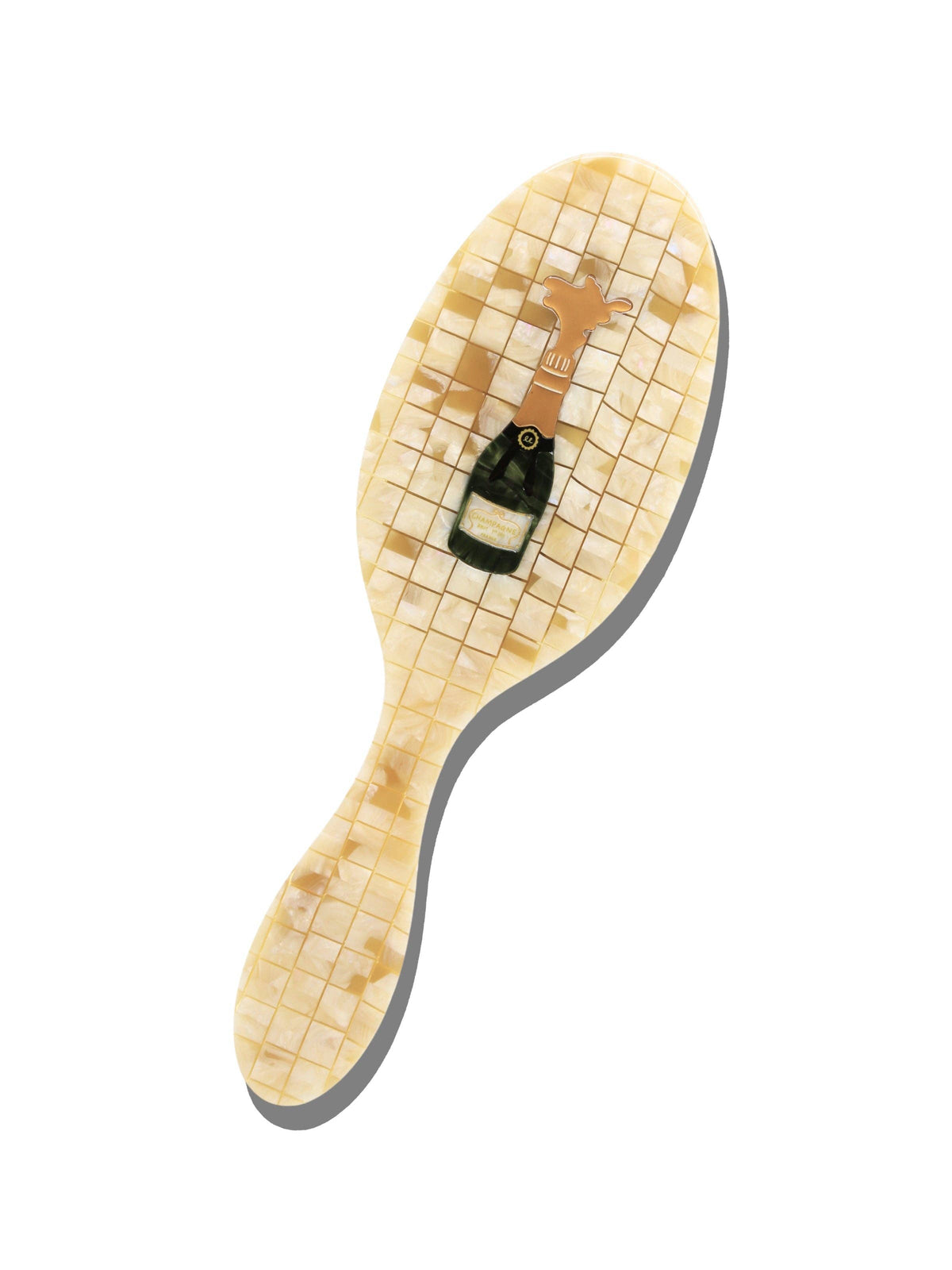 Hand-painted Champagne Amazing Hair Day Brush | Eco-Friendly