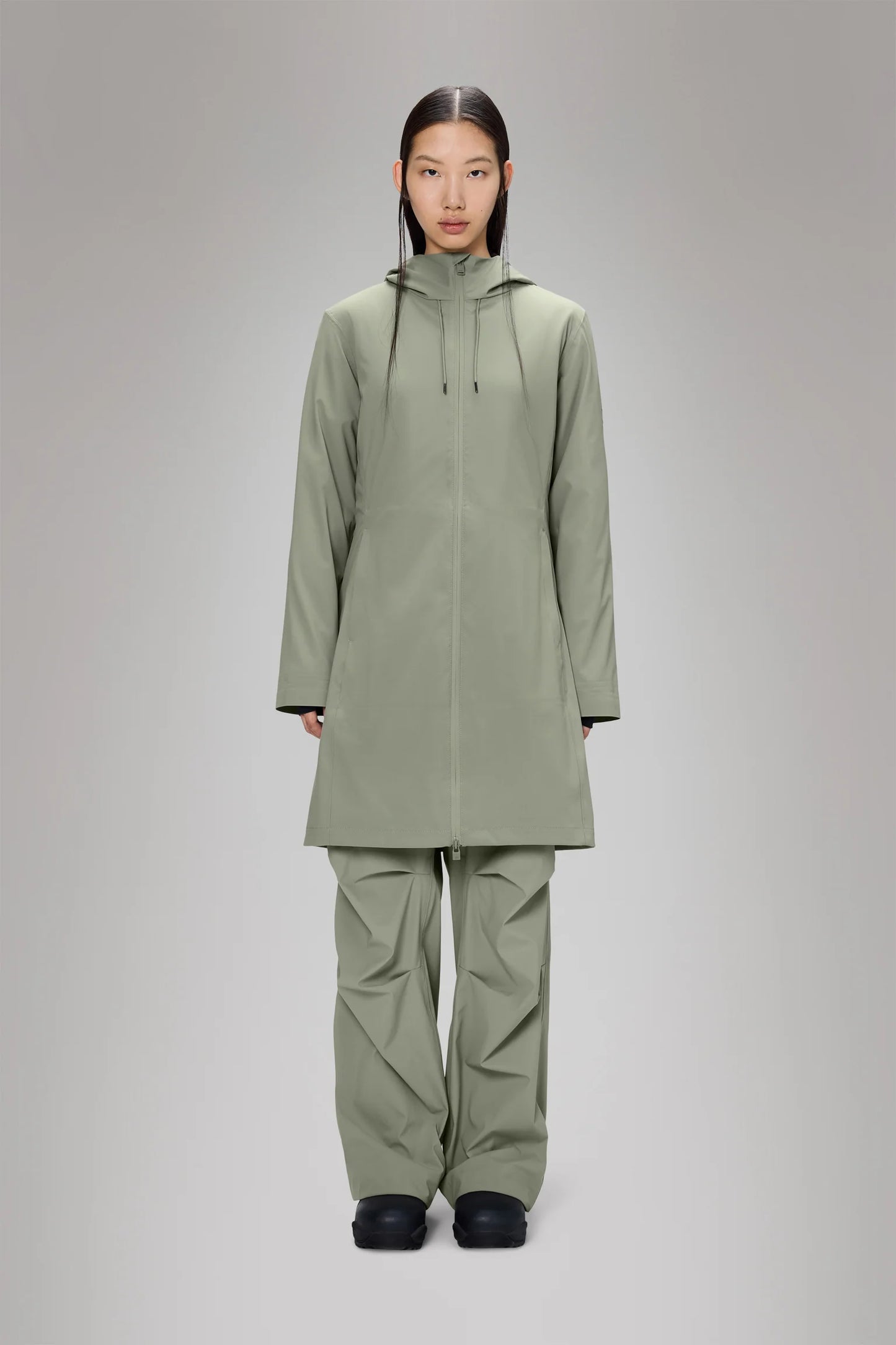Rains Suva Hardshell Long W Jacket- Drift