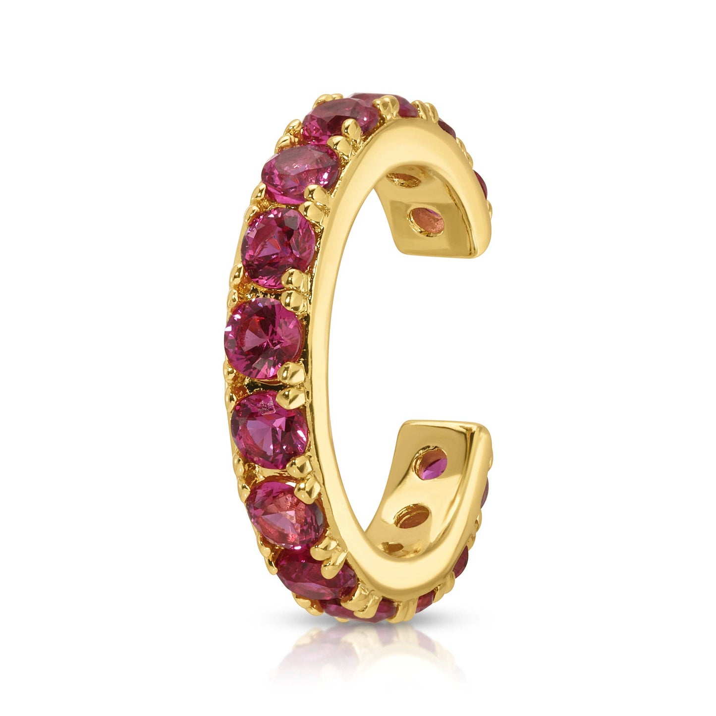 Jurate Phoebe Simulated Ruby Ear Cuff