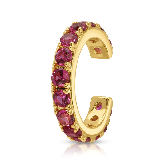 Jurate Phoebe Simulated Ruby Ear Cuff