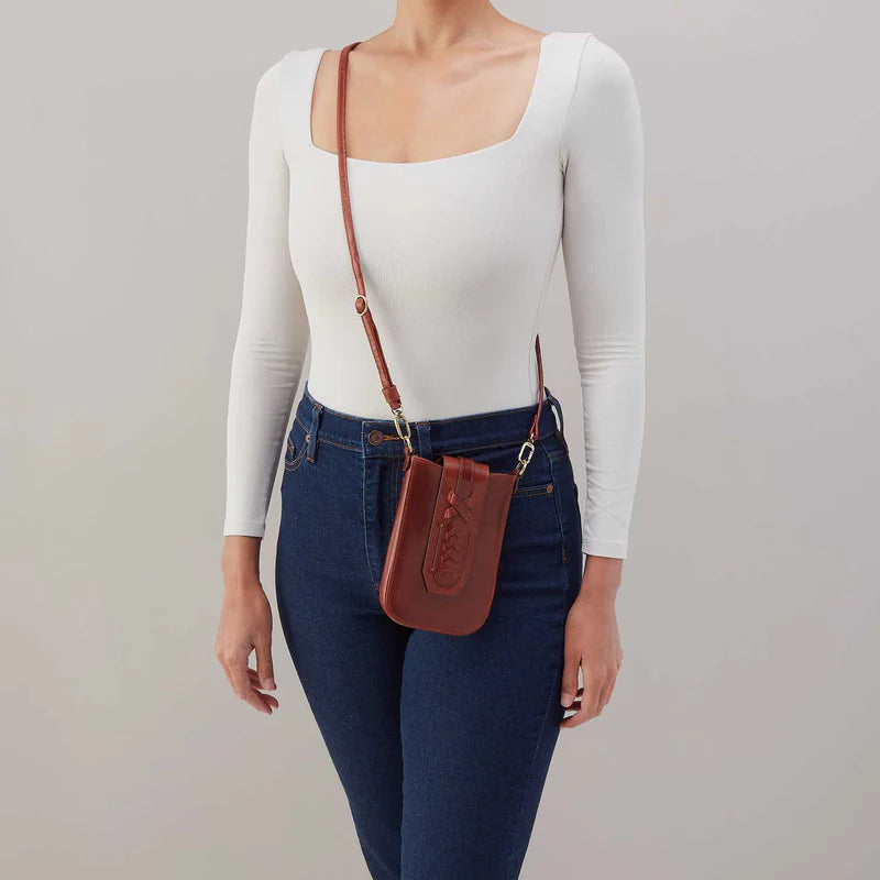 HOBO Expedition Phone Crossbody in Patina Leather- Peace Ridge