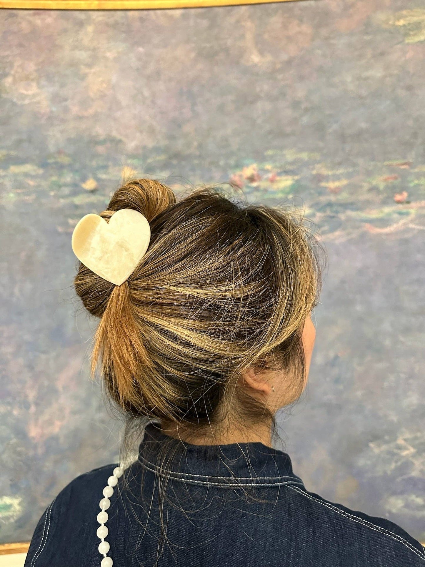 Solar Eclipse Handmade Heart Claw Hair Clip