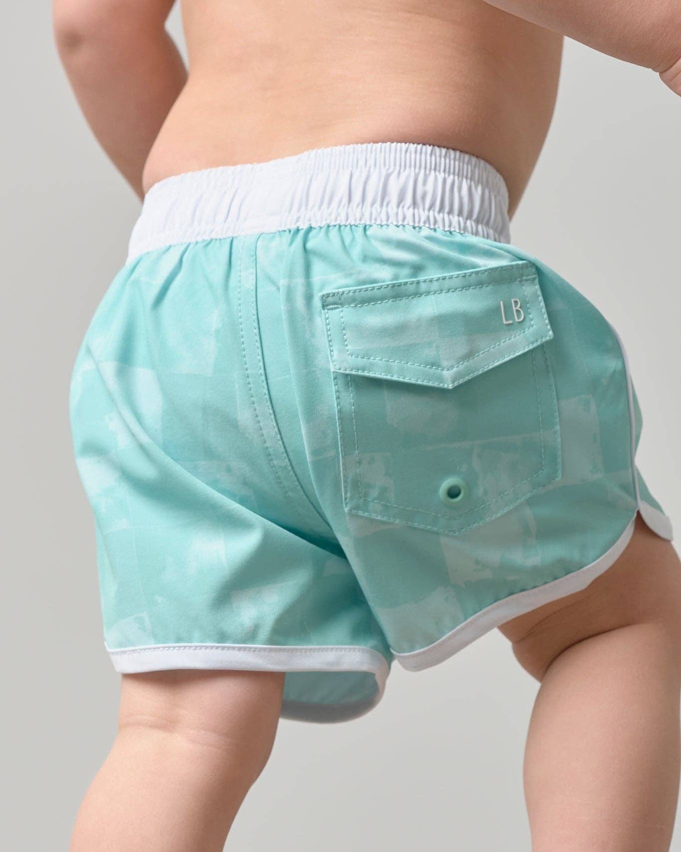 Little Bipsy Boy's Swim Short - Mint Check