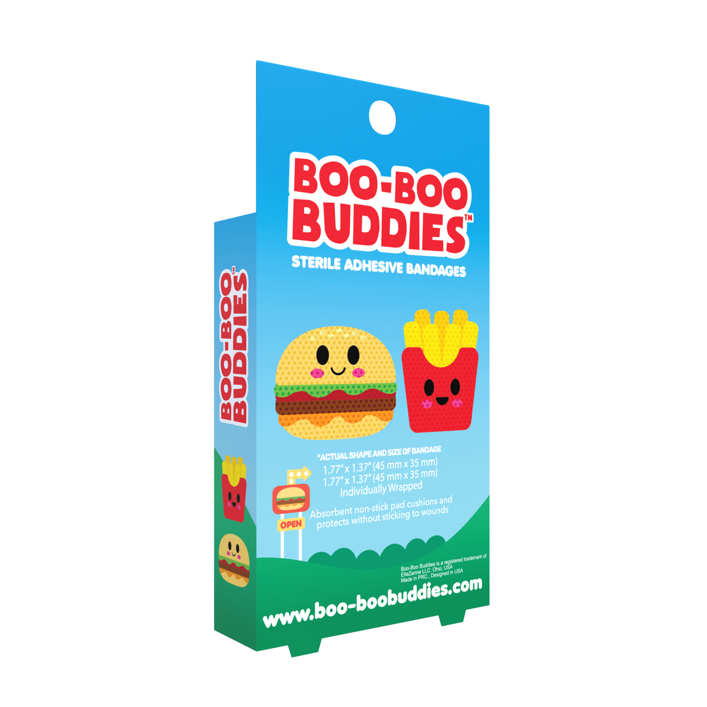 Burger &n Fries Bandages 24 Ct. Dr. Todd’s Boo Boo Buddies®