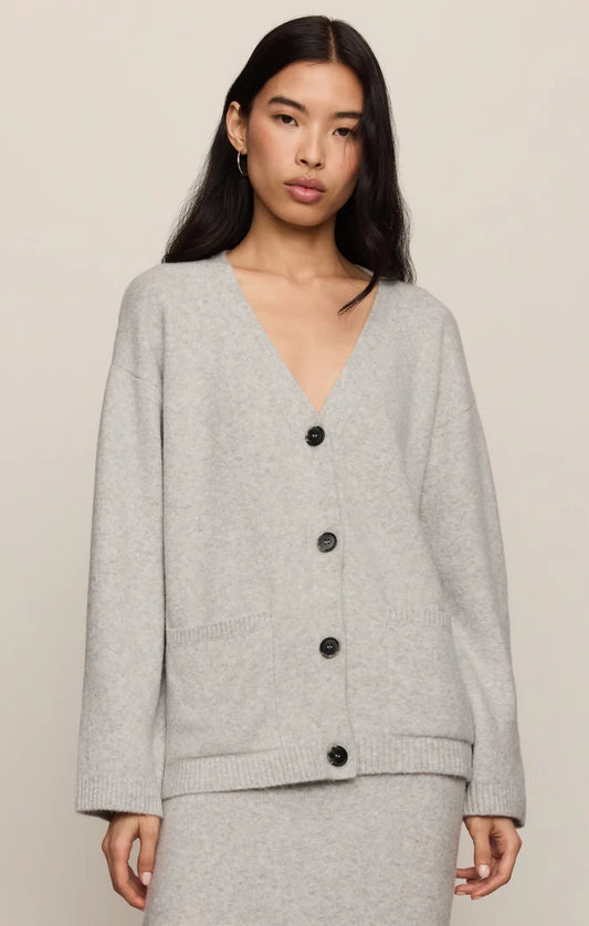 Z Supply Cozy Moment Cardigan- Feather Grey