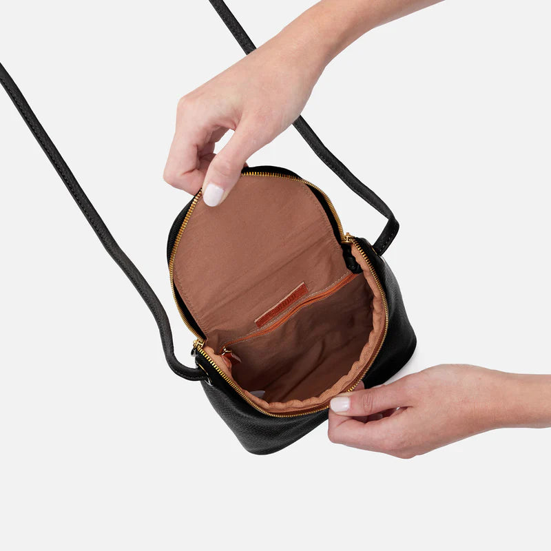 HOBO Fern Crossbody in Pebble Leather- Black
