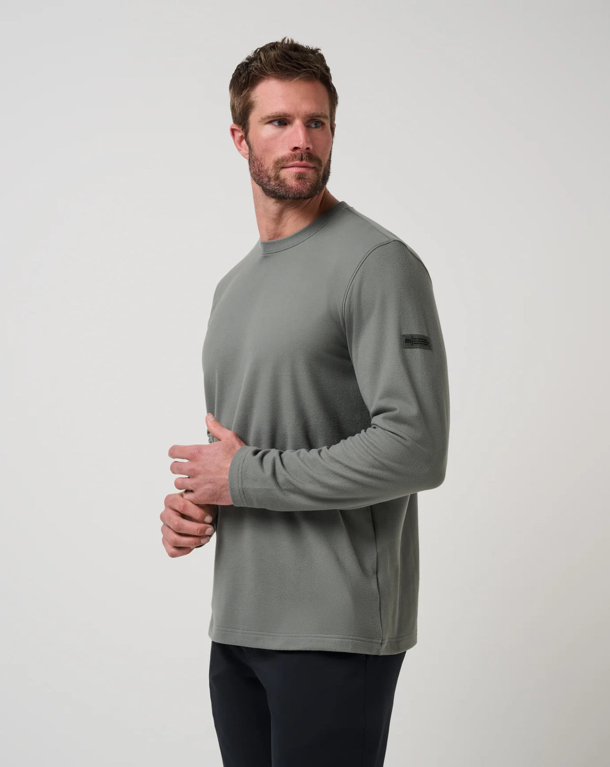 Travis Mathew Peak Fleece Crew- Dark Olive