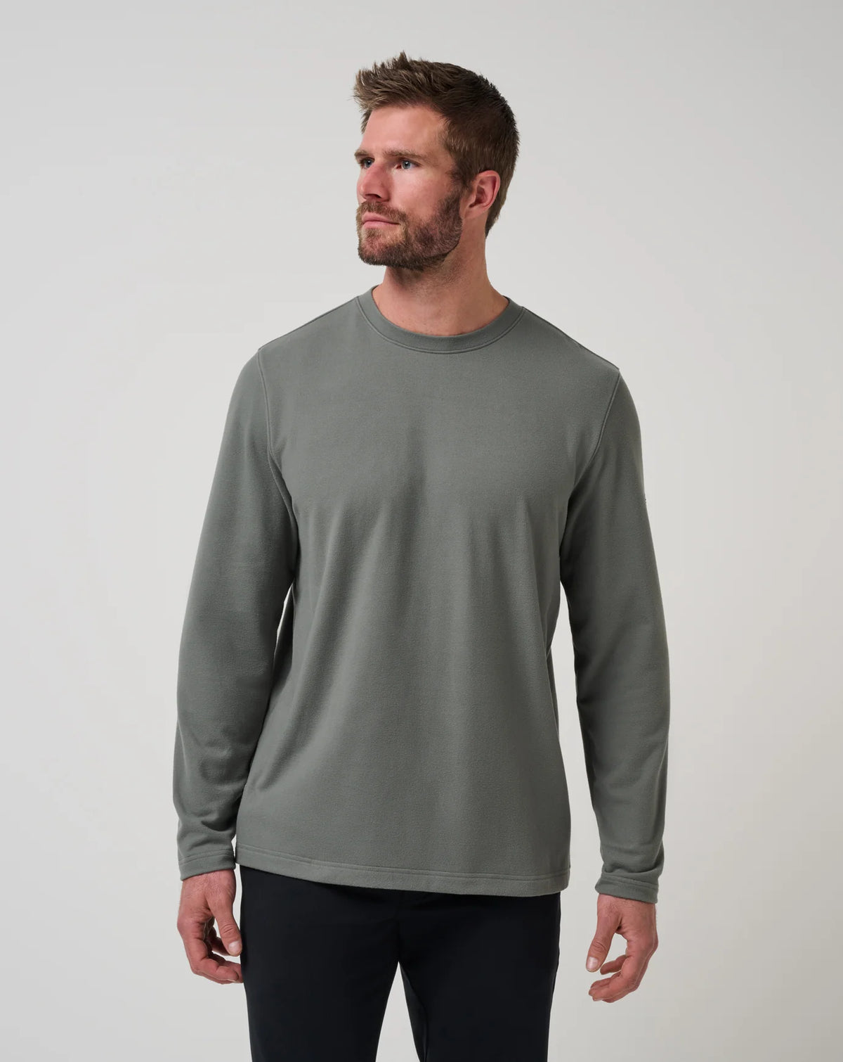 Travis Mathew Peak Fleece Crew- Dark Olive