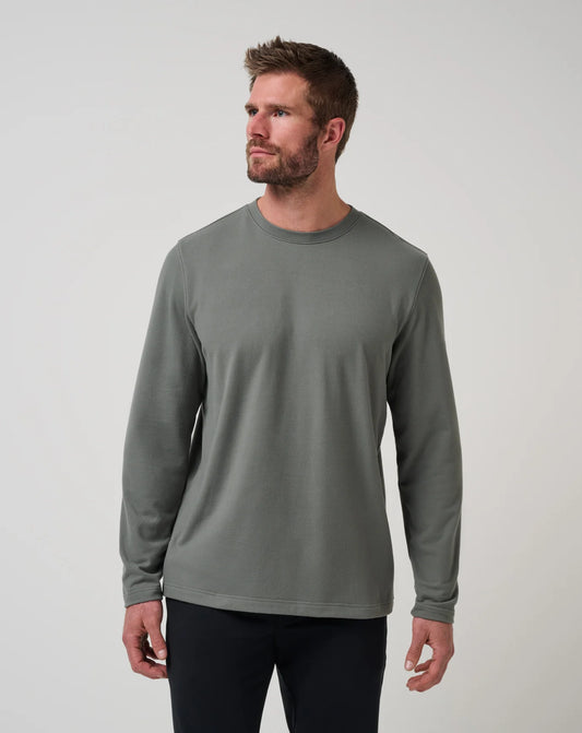 Travis Mathew Peak Fleece Crew- Dark Olive