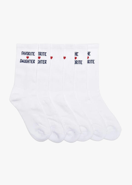 Favorite Daughter Heart Sock 3 Pack Set