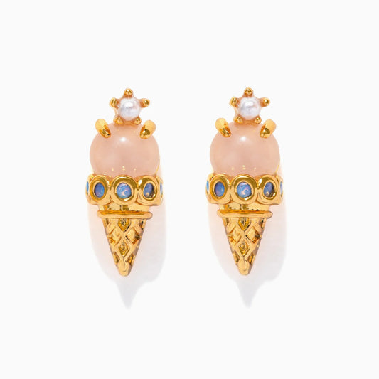Girls Cream Ice Cream Shop Studs