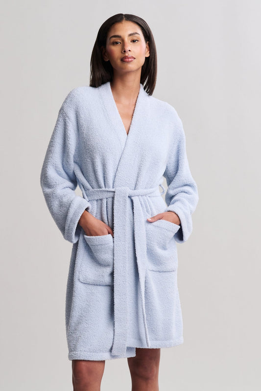 Barefoot Dreams CozyChic Solid Robe- Snow Drop