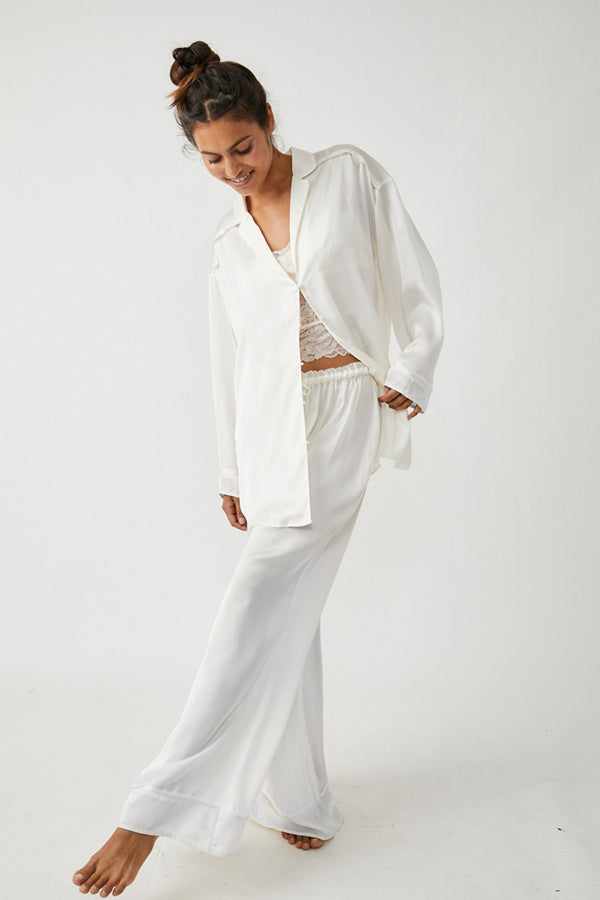 Free People Dreamy Days Solid PJ- Ivory