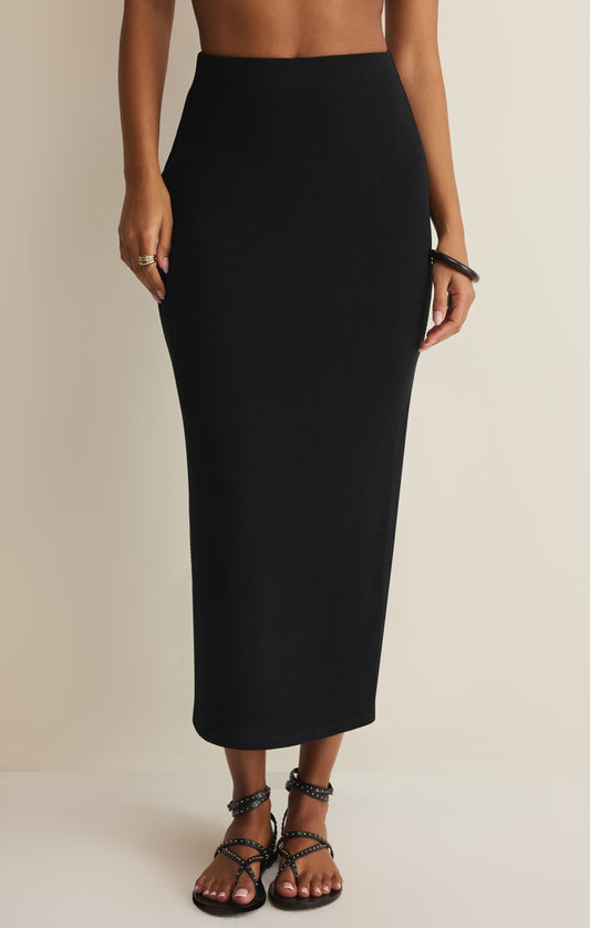 Z Supply Ainslie Midi Skirt- Black