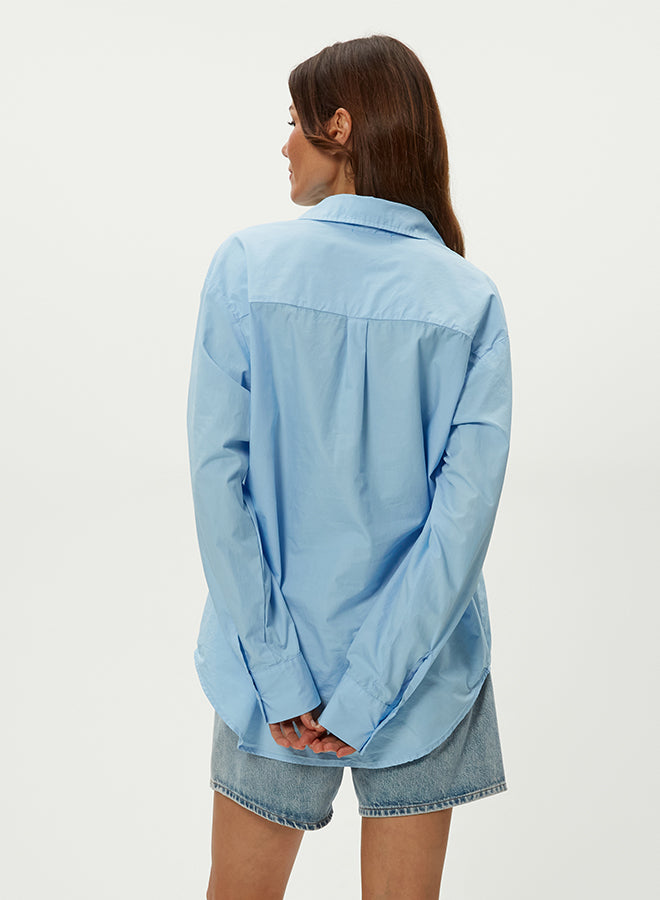 Michael Stars Carson Button Down Shirt- Sky