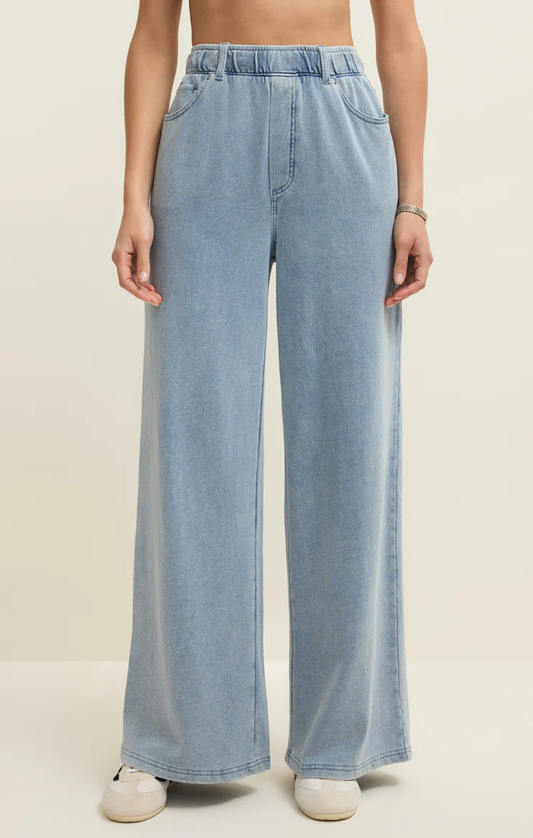 Z Supply Entourage Knit Denim Pant- Ocean Air indigo