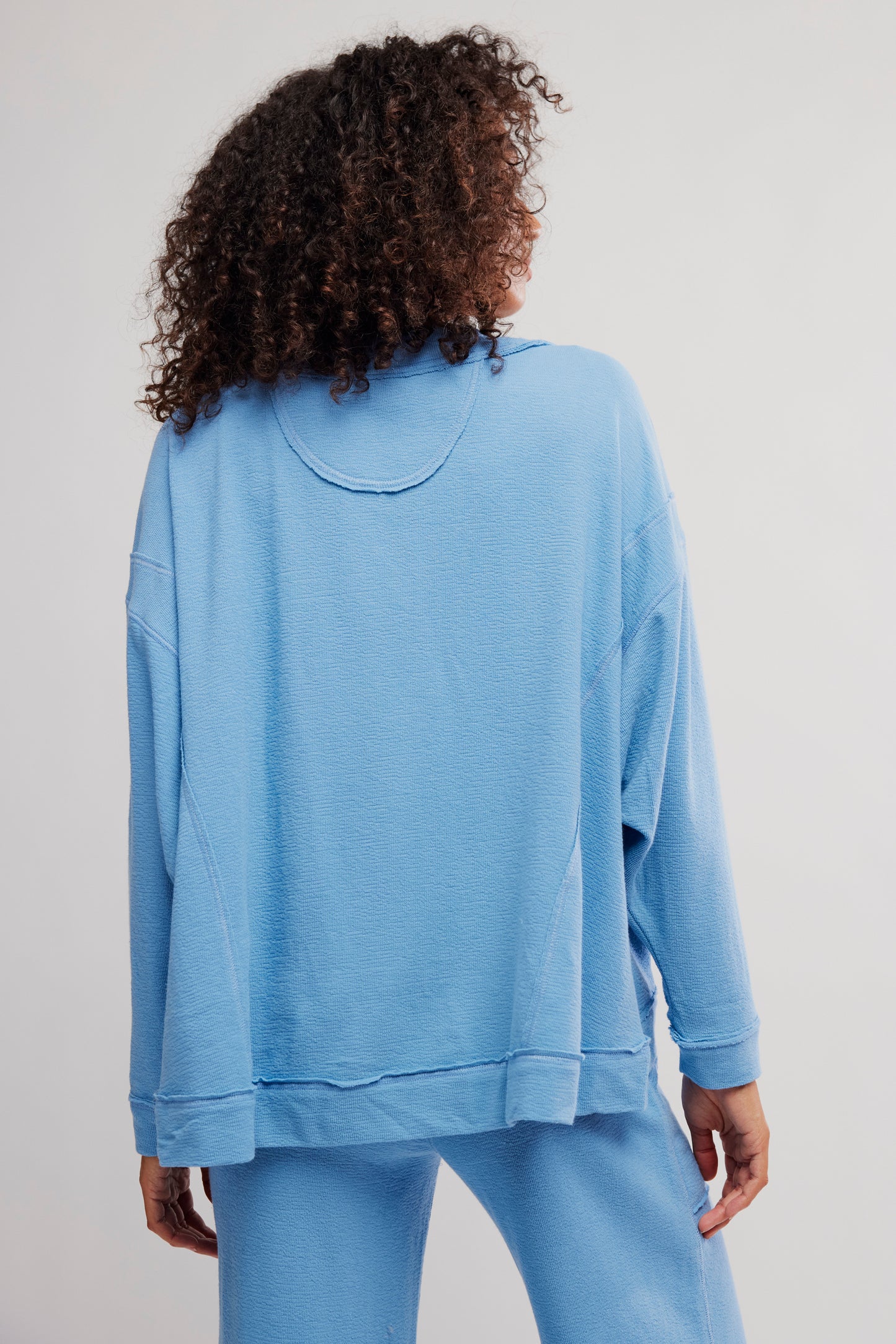 Free People Staycation Pullover-Blissful Blue