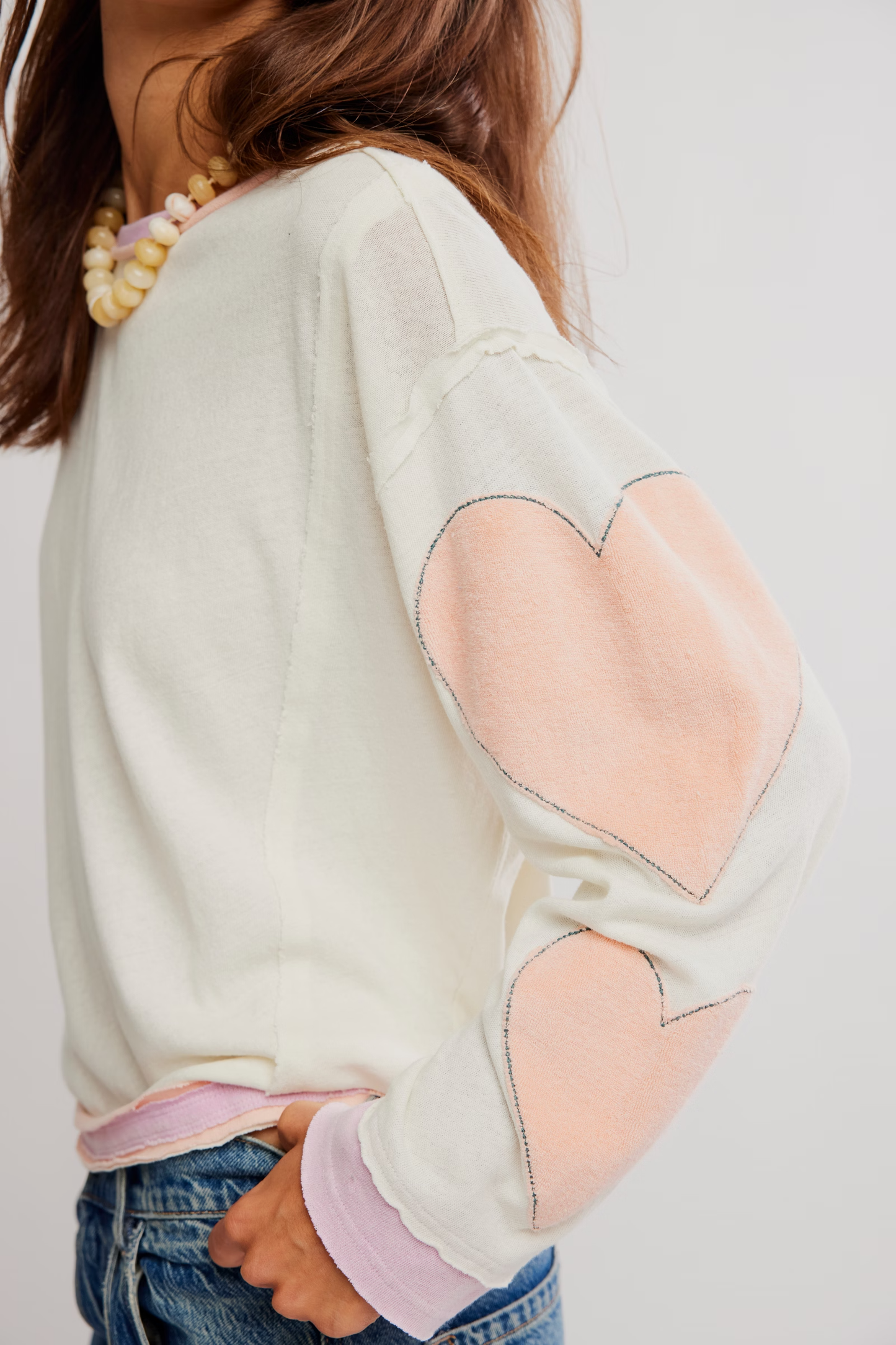 Free People You're A Star Tee- Mint Heart Combo