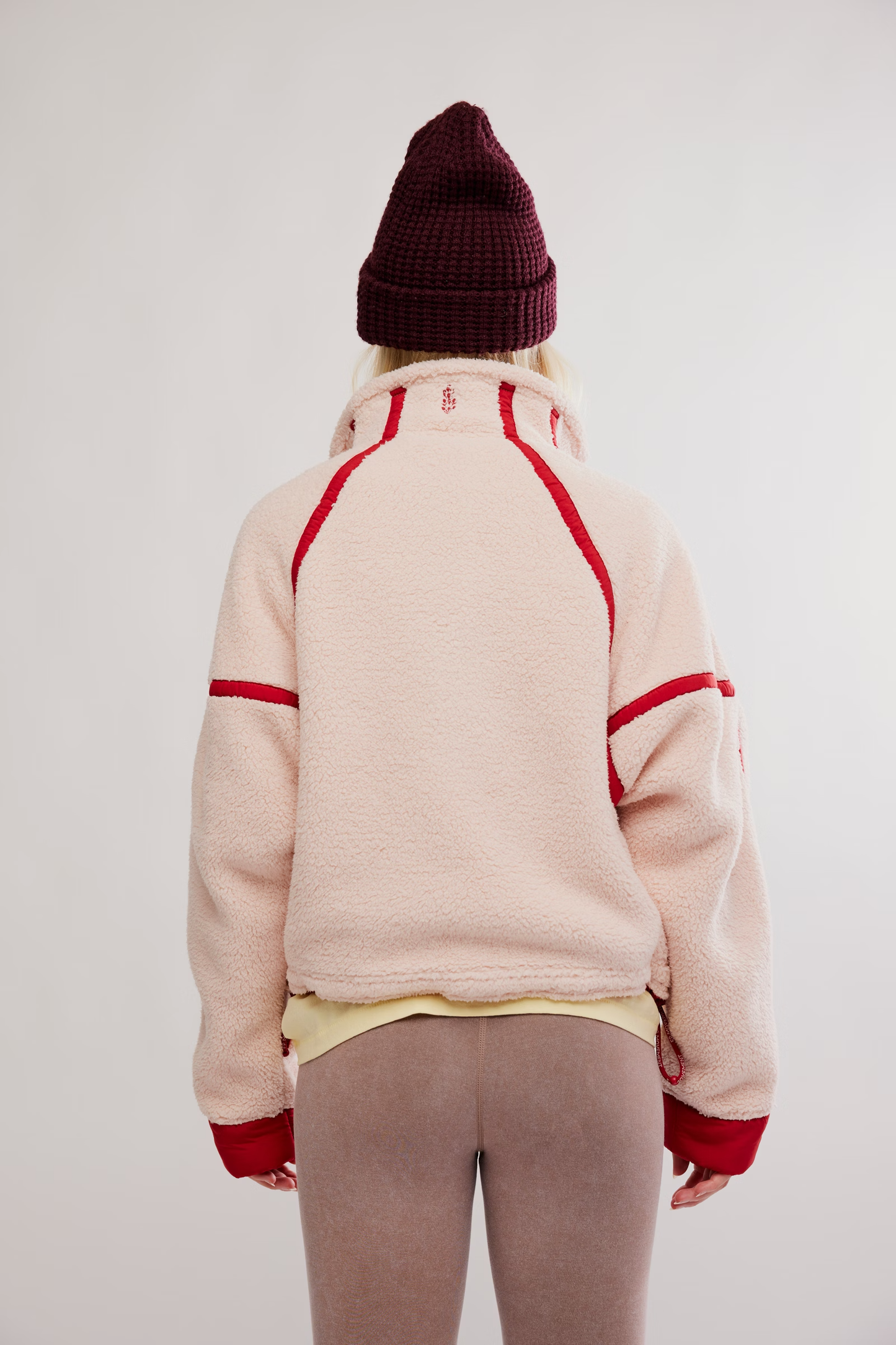 Free People Mountain High 1/2 Zip- Ballet Slipper Combo