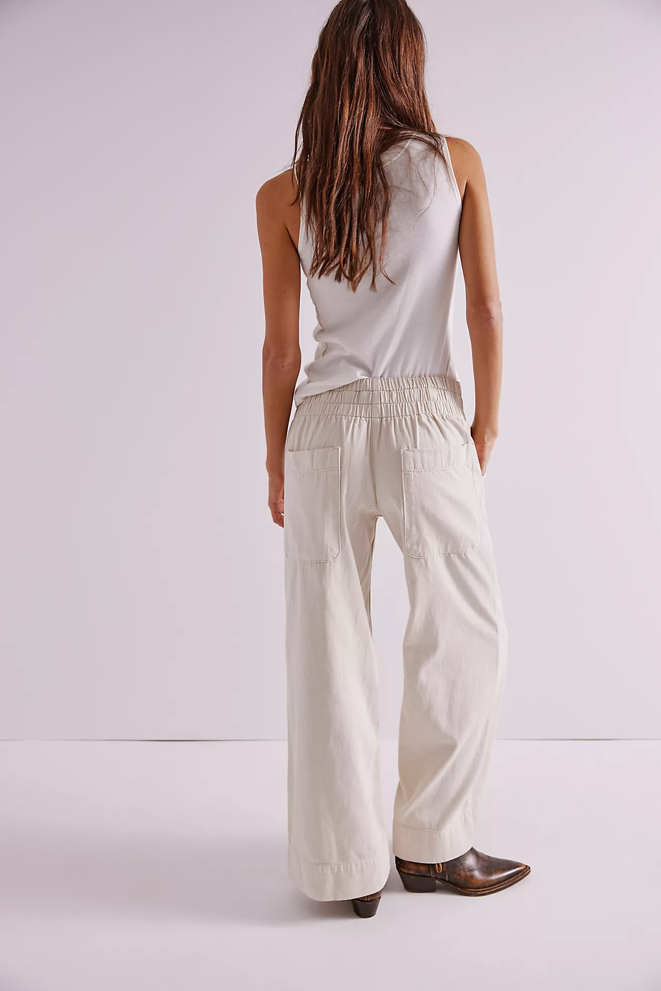 Free People Breezy Denim Pull-On Jeans- Bright Lights