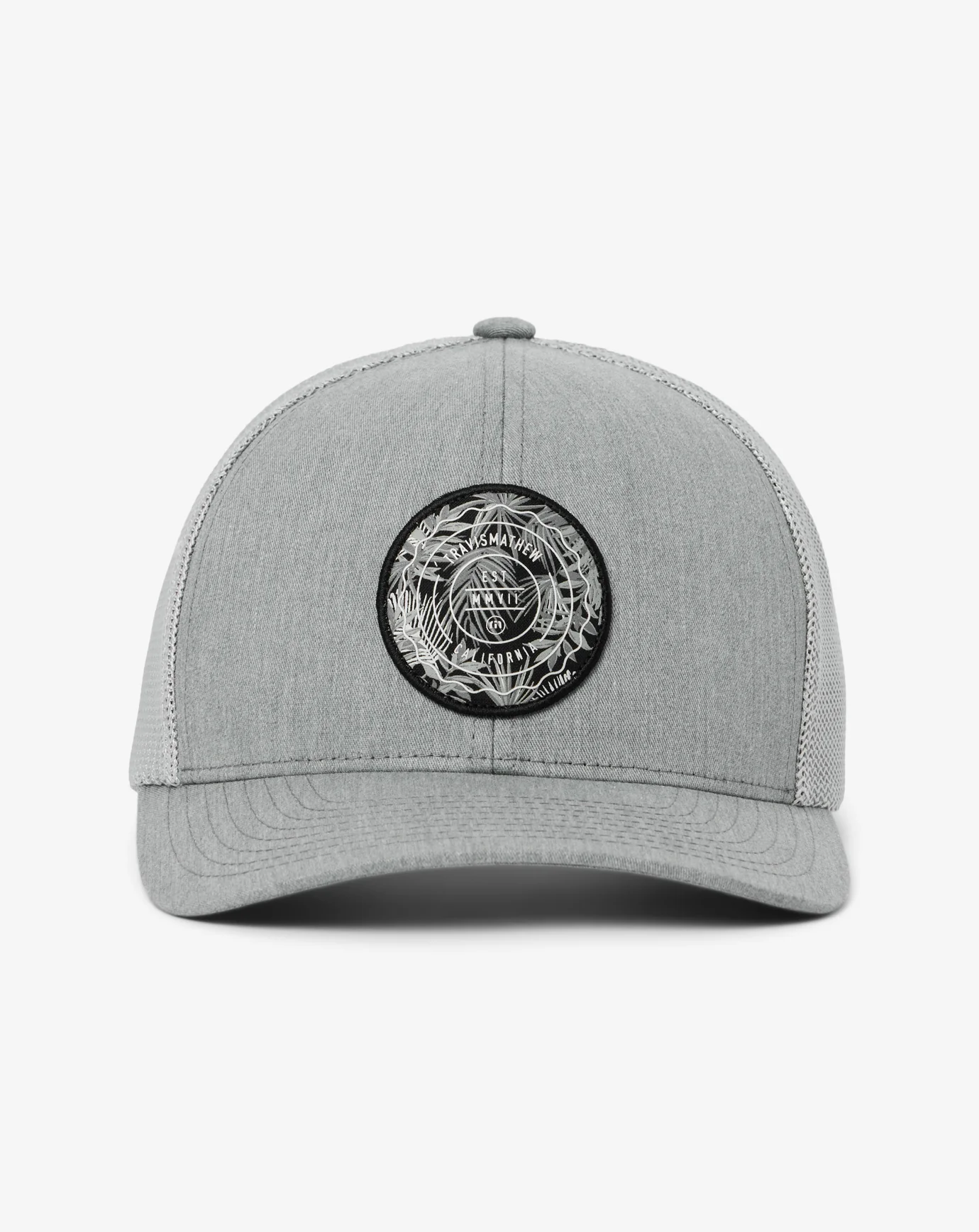 Travis Mathew The Patch Floral Snapback Hat- Heather Grey