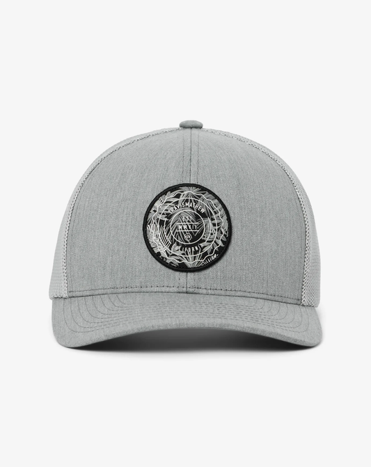 Travis Mathew The Patch Floral Snapback Hat- Heather Grey