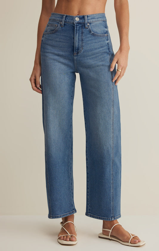 Z Supply Luna Stretch Denim Crop Pant- Eternity