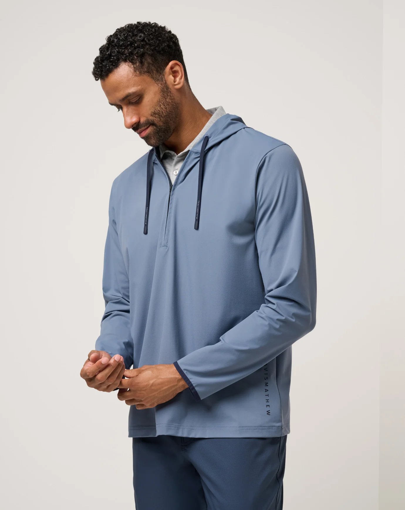 Travis Mathew Hour Tech Hoodie- Bering Sea
