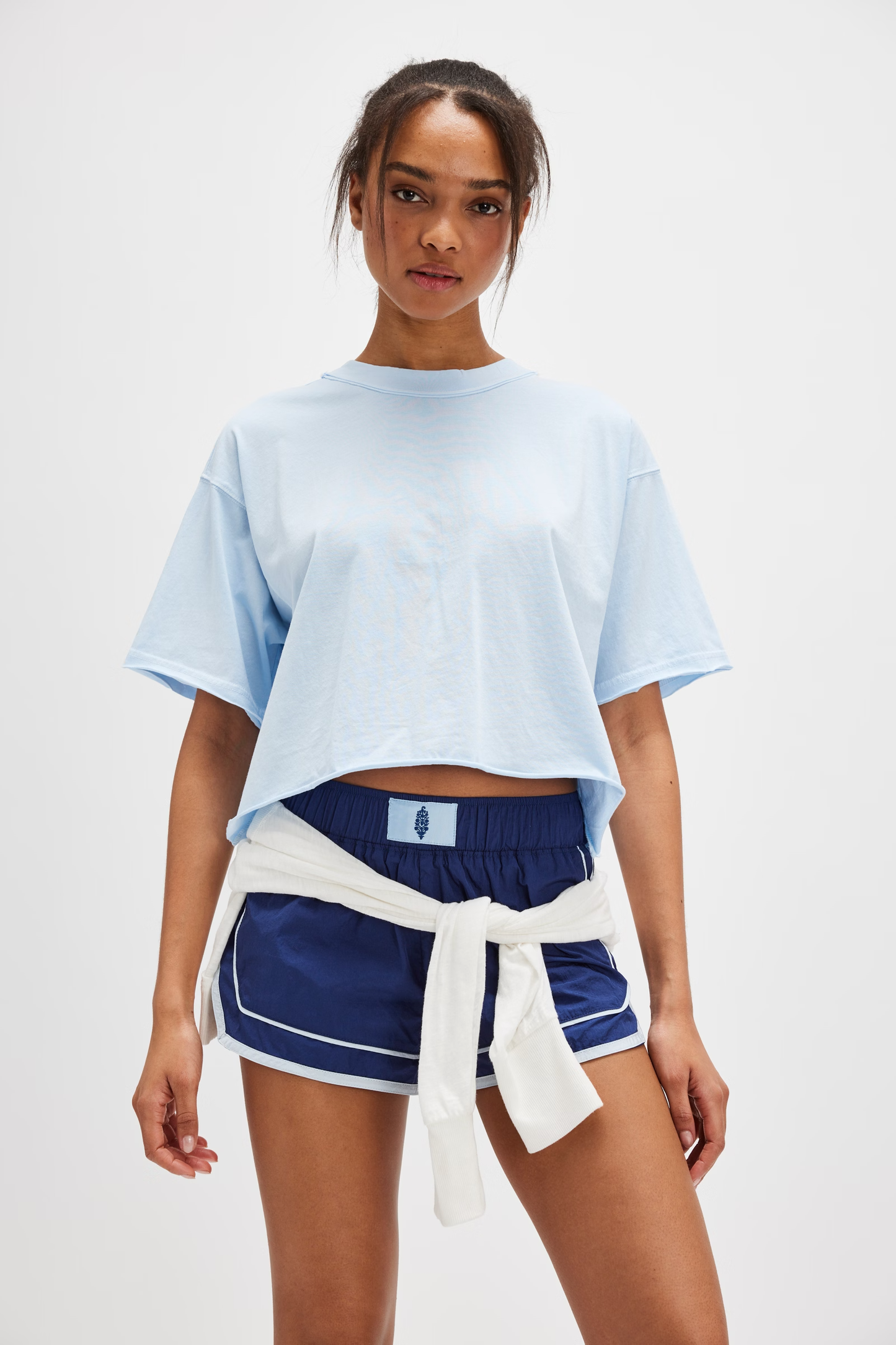 Free People Inspire Tee- Baseline Blue