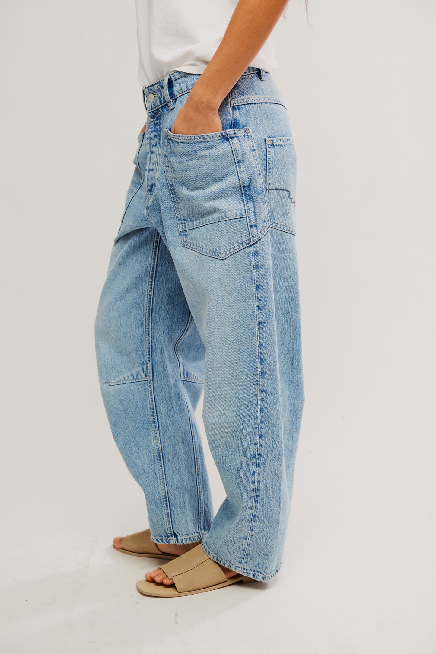 Free People Minimalist Moxie Barrel Jeans- County Fair