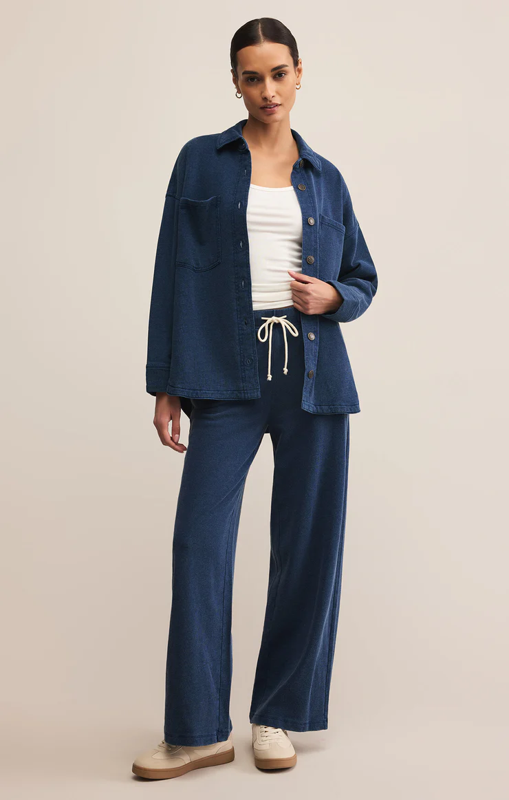 Z Supply Hunter Knit Denim Pant- Indigo