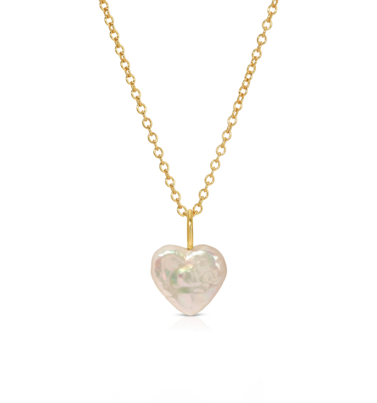 Jurate Heartsway Pearl Heart Pendant Necklace