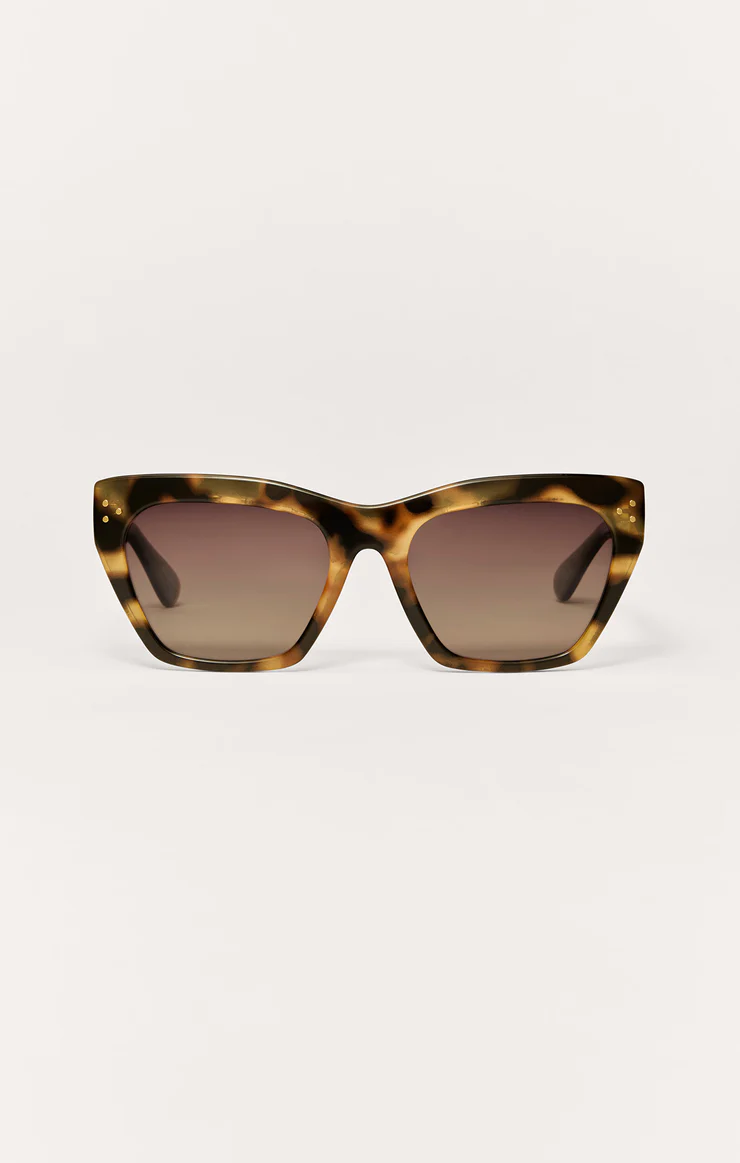 Z Supply Park Ave Polarized Sunglasses- Tortise Grey